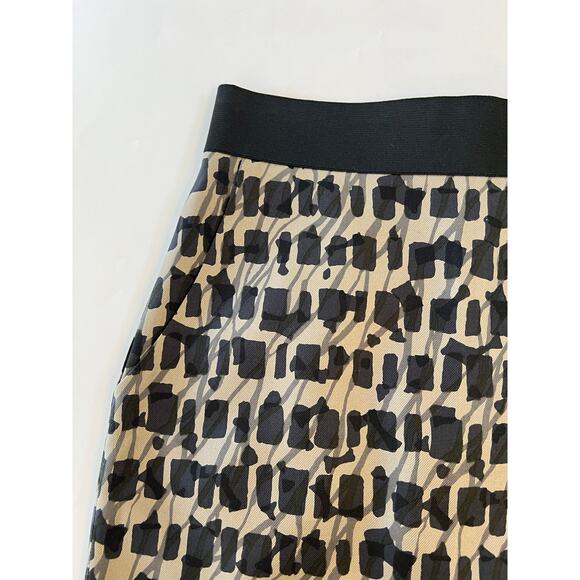 Classiques Entier Patterned Silk Wool Blend Straight Cut Skirt Career Women's 6 - Picture 11 of 16